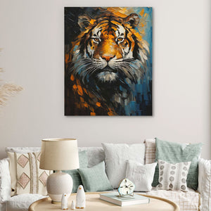Graceful Hunter - Orange Big Cat Canvas Print