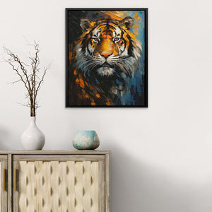 Graceful Hunter - Abstract Wall Art in Black Frame