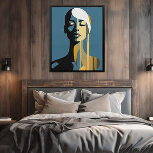 Graceful Muse - Blue Wall Art