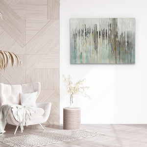 Graphic Smudges - Gray Wall Art in Black Frame