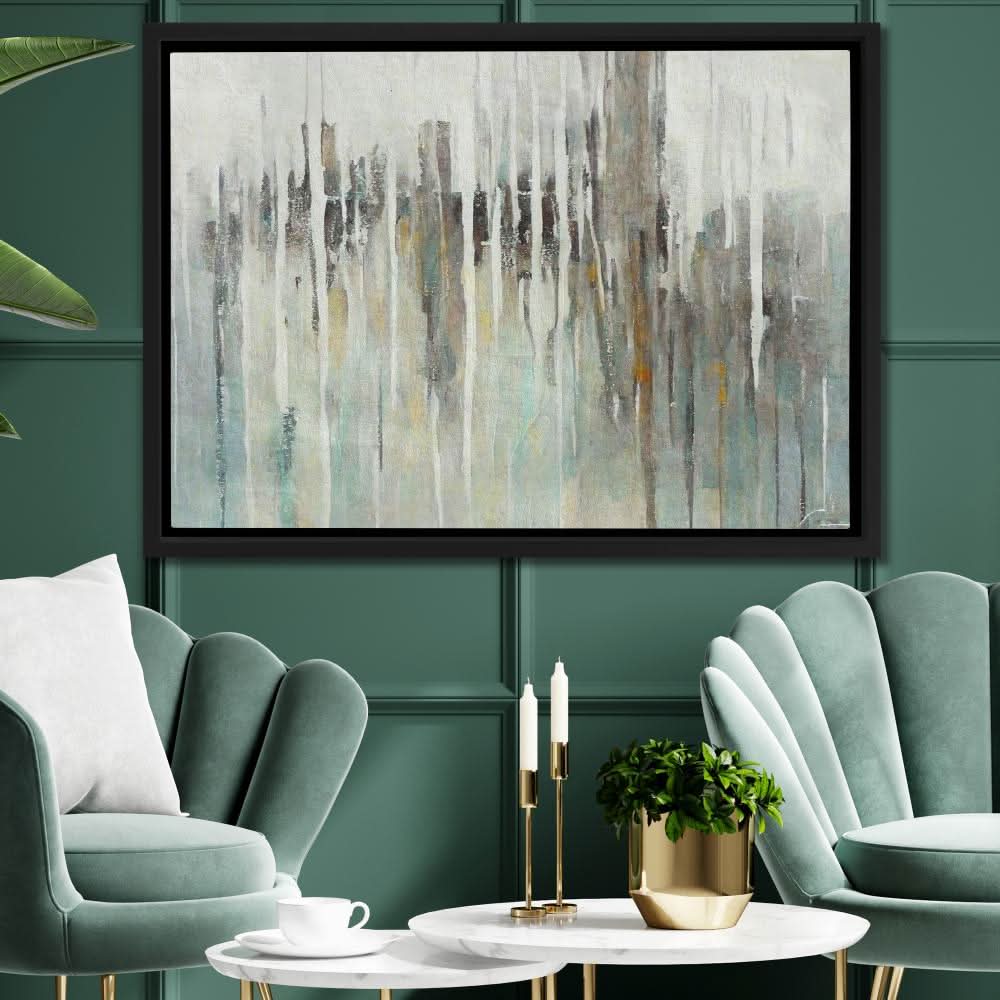 Graphic Smudges - Gray Canvas Print