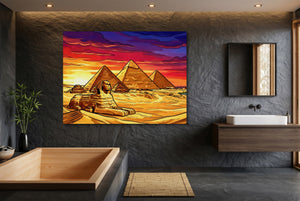Great Sphinx Sunset โ great sphinx sunset small bathroom interior 1land flush print
