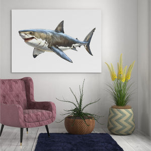 Great White Shark Doodle - Luxury Wall Art