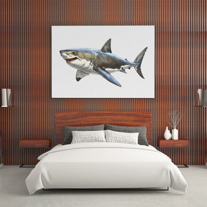 Great White Shark Doodle - Luxury Wall Art