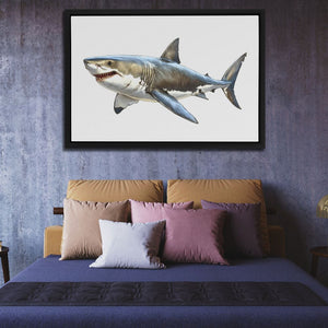 Great White Shark Doodle - Luxury Wall Art