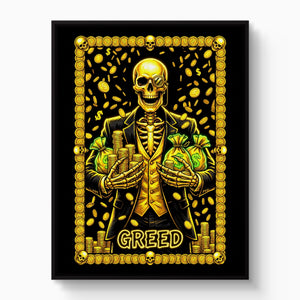 Greed's Grasping Hand — greed's grasping hand white studio framed black