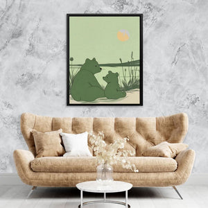 Green Bears - Large Minimalist Canvas Print