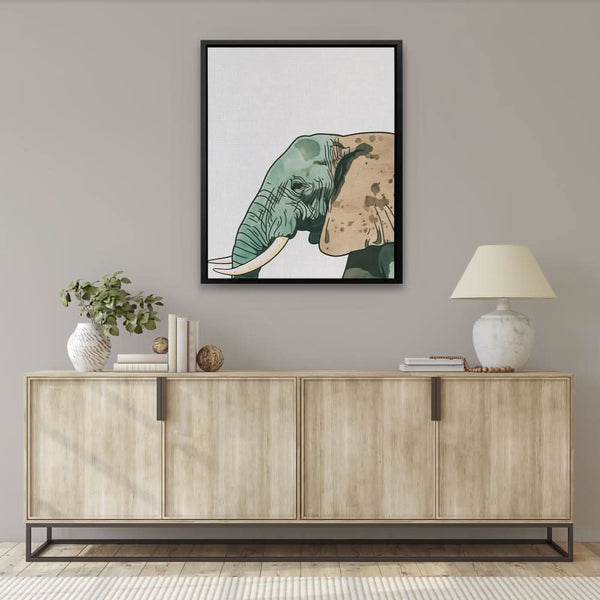 Green Elephant in a room