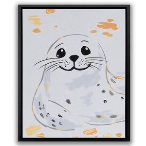 Grey and White Seal - Luxury Wall Art