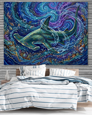 Hammerhead Depths — hammerhead depths psd grey wood bedroom 1land flush print