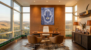 Hamsa Indigo Eye โ hamsa indigo eye office with desk and chairs 1port flush print