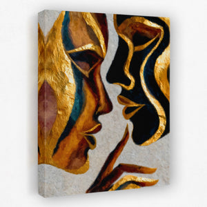 Hands Golden Touch canvas wall art