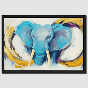 Happy Elephant - Large Canvas Print