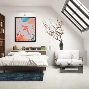 Happy Pink Shark - Luxury Wall Art