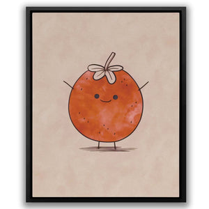 Happy Tomato - Earth Tones Food Canvas Print