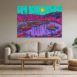Harbor Boats Sunset โ Harbor Boats Sunset Calm Vibes Land 67