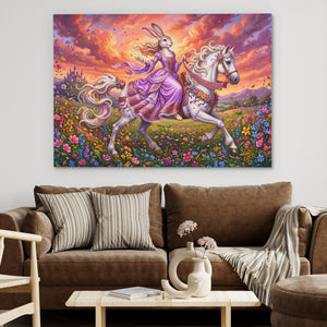 Hare Sunset Gallop โ Hare Sunset Gallop Brown Couch 24