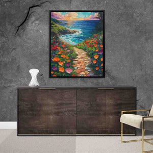Harmony Beach - Wall Art in Black Frame