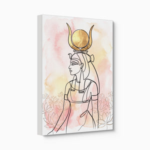 Hathor Golden Headdress โ hathor golden headdress angled flush print