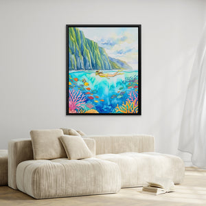 Hawaii Coral Reef — Hawaii Coral Reef Wing Blown Curtains 224