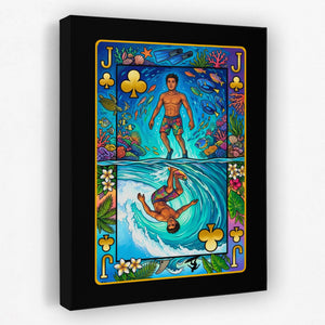 Hawaii Jack of Clubs Card — Hawaii Jack of Clubs Card Portrait Side View Black Wrap 137