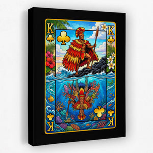Hawaii King of Clubs Card — Hawaii King of Clubs Card Portrait Side View Mirror 153