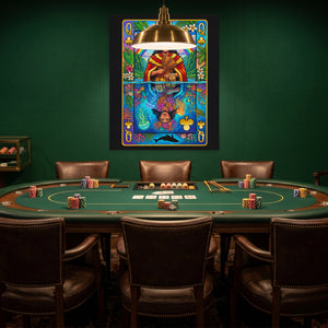 Hawaii Queen of Clubs Card — Hawaii Queen of Clubs Card Poker Room Green Port 124