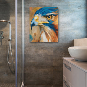 Hawk's Azure Fire - Luxury Wall Art