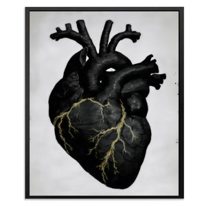Heart Anatomical canvas wall art, room view
