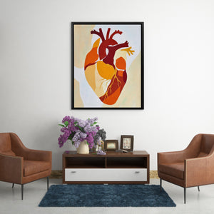 Heart's Golden Pulse - Luxury Wall Art