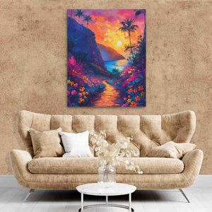 Heavenly Beach Walk - Large Canvas Print