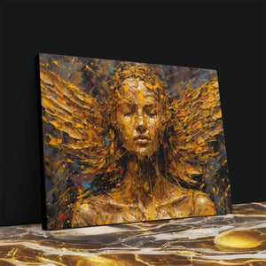 Heavenly Flight - Abstract Wall Art in Black Frame