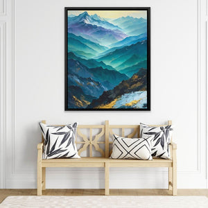 Heavenly Mountain Range - Large Abstract Canvas Print
