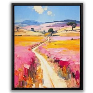 Heavenly Pastures - Abstract Pink Canvas Wall Art