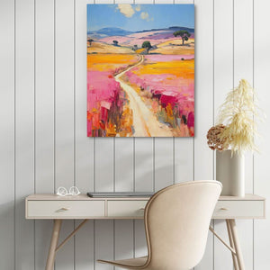 Heavenly Pastures - Abstract Wall Art in Black Frame