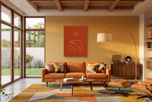 Hedgehog Autumn Line โ hedgehog autumn line living room interior space 1port flush print
