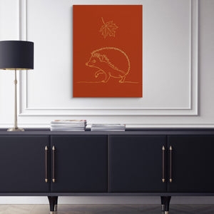 Hedgehog Autumn Line โ hedgehog autumn line sq blue cabinet 1port flush print