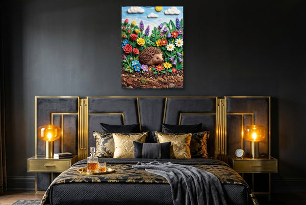 Hedgehog Garden in a room