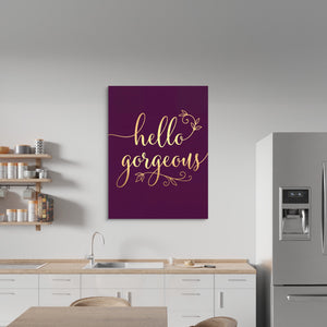 Hello Gorgeous Script โ hello gorgeous script sq kitchen wall 1port flush print