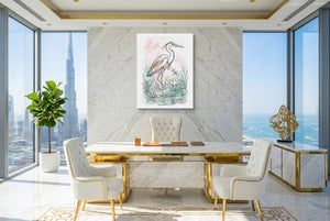 Heron Golden Pond โ heron golden pond office with city view 2 1port flush print