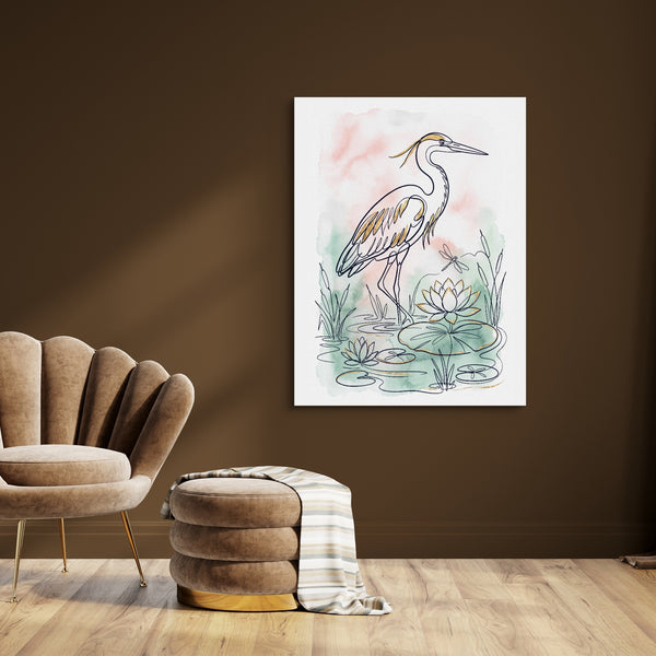 Heron Golden Pond in a room