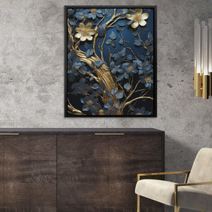 Hidden Garden - Flowers Wall Art in Black Frame