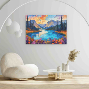 Hidden Lake - Blue Wall Art