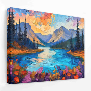 Hidden Lake - Acrylic Canvas Wall Art