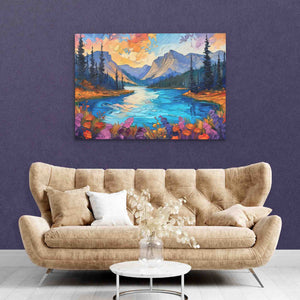 Hidden Lake - Large Canvas Print
