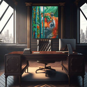 Hidden Tiger - Large Canvas Print