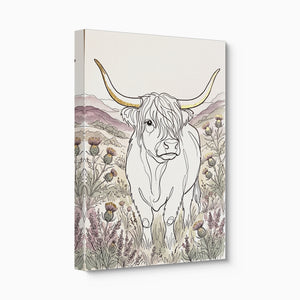 Highland Golden Horns โ highland golden horns angled flush print