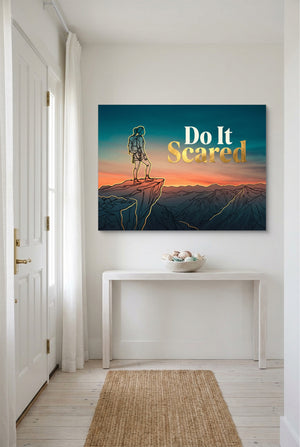 Hiker Mountain Sunset โ hiker mountain sunset p small room with table 1land flush print