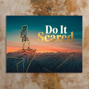 Hiker Mountain Sunset โ hiker mountain sunset sq bed 1 clay beige 1land flush print