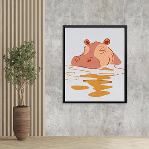 Hippo Sleeping - Luxury Wall Art